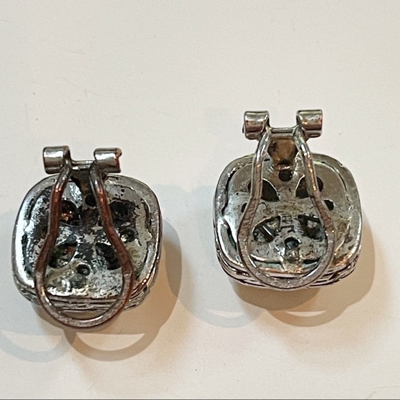 Vintage Gold/Silver Tone Clip On Earrings - Picture 3 of 6